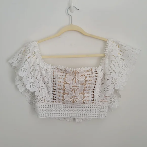 Two-Piece Set Tallulah Lace Off-Shoulder Top & Skirt - Picture 2 of 8